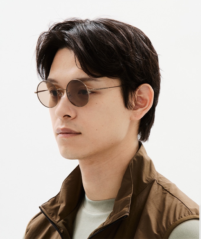 SUNGLASSES Modern rim metal  試着イメージ