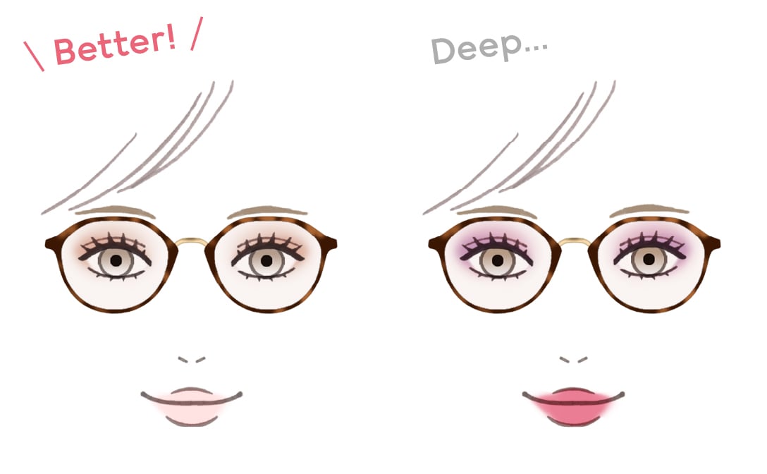 メイクはベージュ系など淡めがおすすめ