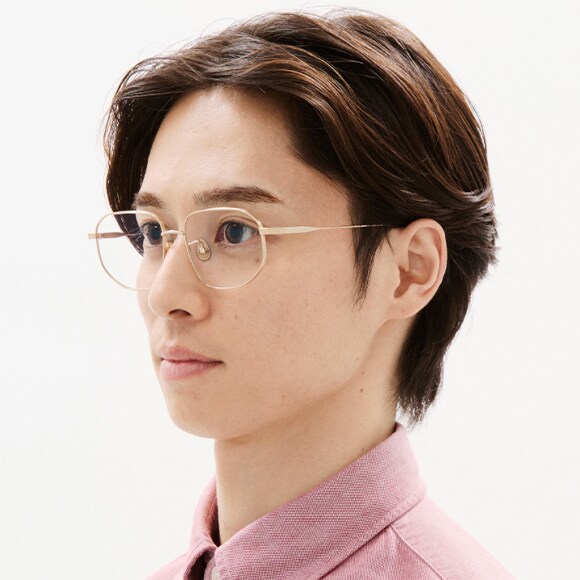 JINS TODAY 2025-26FW（ゴールド）着用イメージ