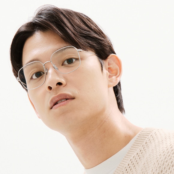 JINS TODAY 2025-26FW（シルバー）着用イメージ