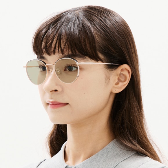 JINS TODAY 2025-26FW（シルバー）カラーレンズ着用イメージ