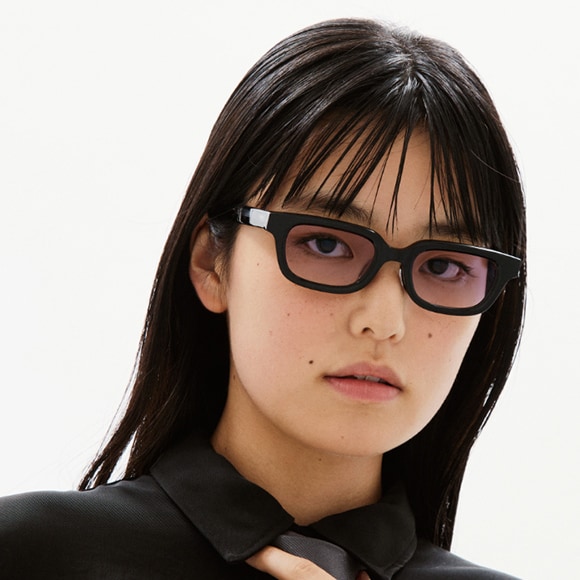 JINS TODAY 2025-26FW（ゴールド）カラーレンズ着用イメージ